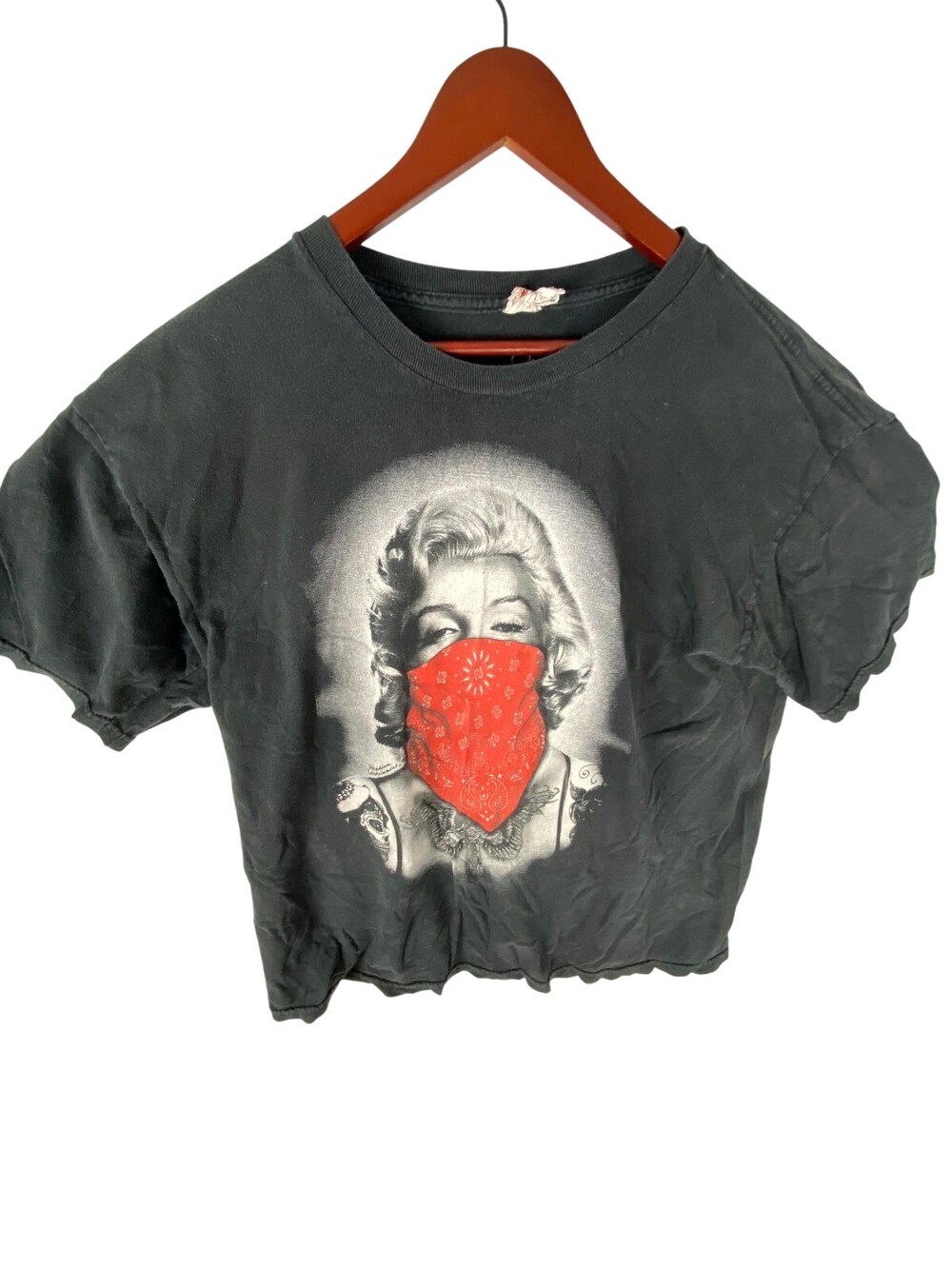 Alstyle Apparel T-Shirt Men's XL Black Monroe x Black Marilyn Monroe Ski Mask